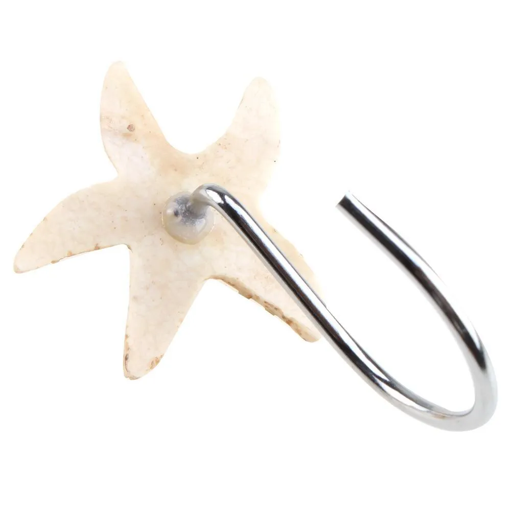 12-Piece: AGPTEK Decorative Seashell Shower Curtain Hooks