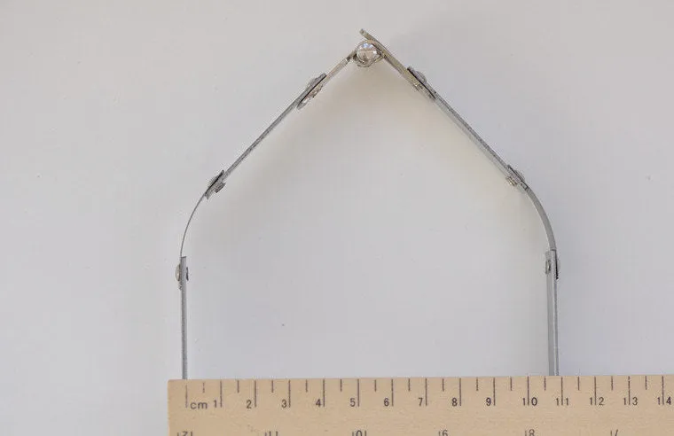 18cm ( 7"), 20cm( 7 3/4"), 25cm (10")  Retro Metal Purse Frame Flex Internal Purse Frame
