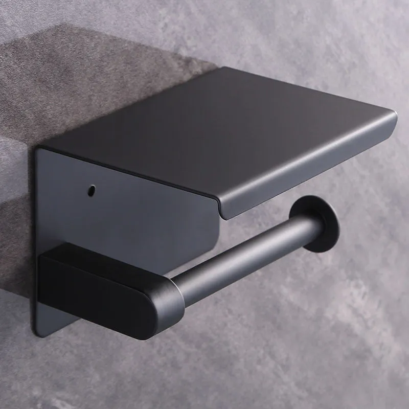 304 Stainless Steel Roll Stand  Phone Tissue Holder Bathroom Sanitary Wall-Mounted