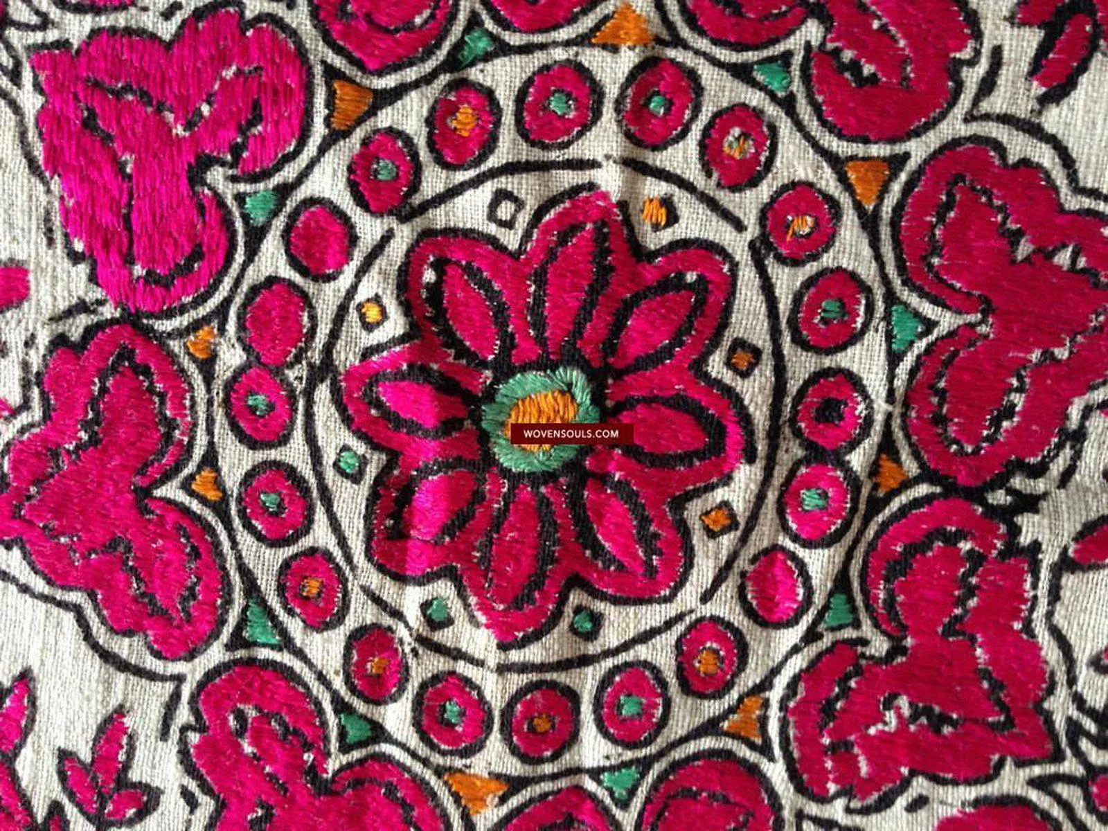 772 Rare Antique Swat Textile Art - Print   Embroidery shawl