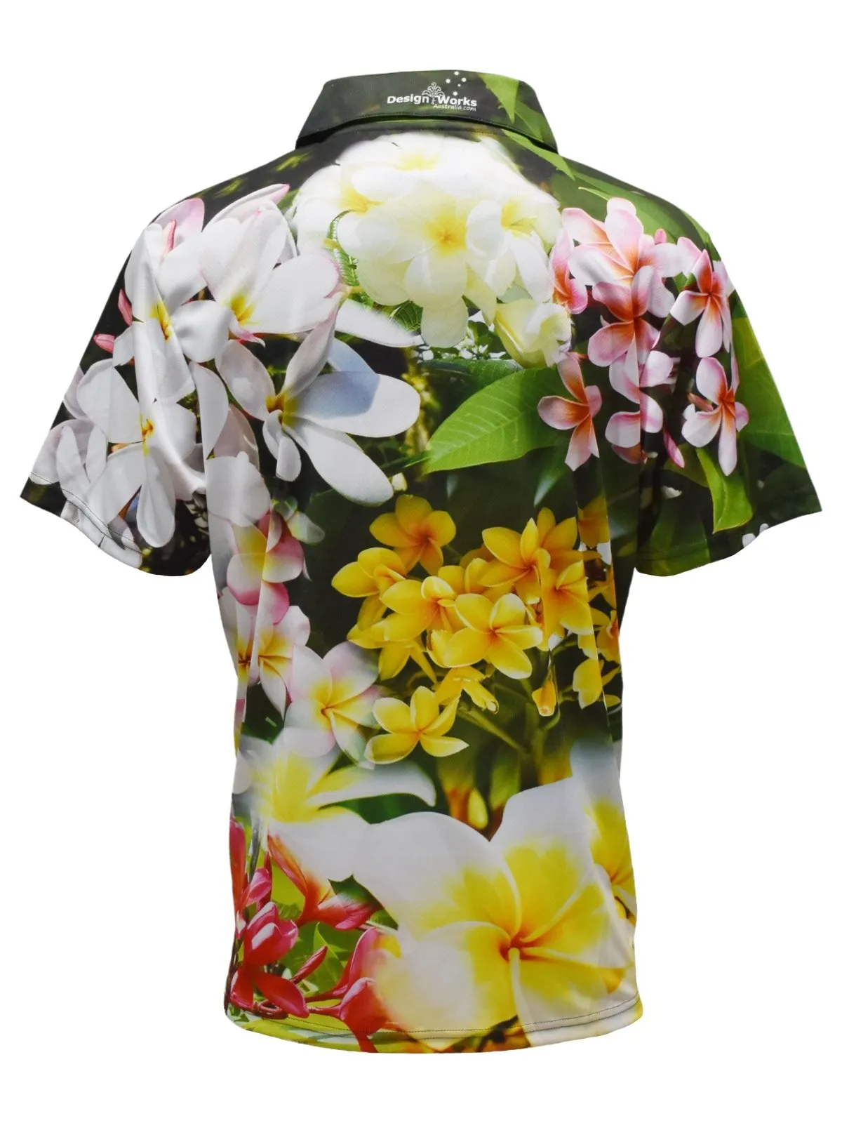 Adult Short Sleeve Gardening Tropical Shirt - Frangipani