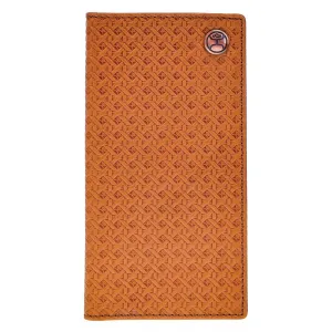 All Over Hooey Basketweave Rodeo Wallet with Hooey Logo Rivet HW002-TN