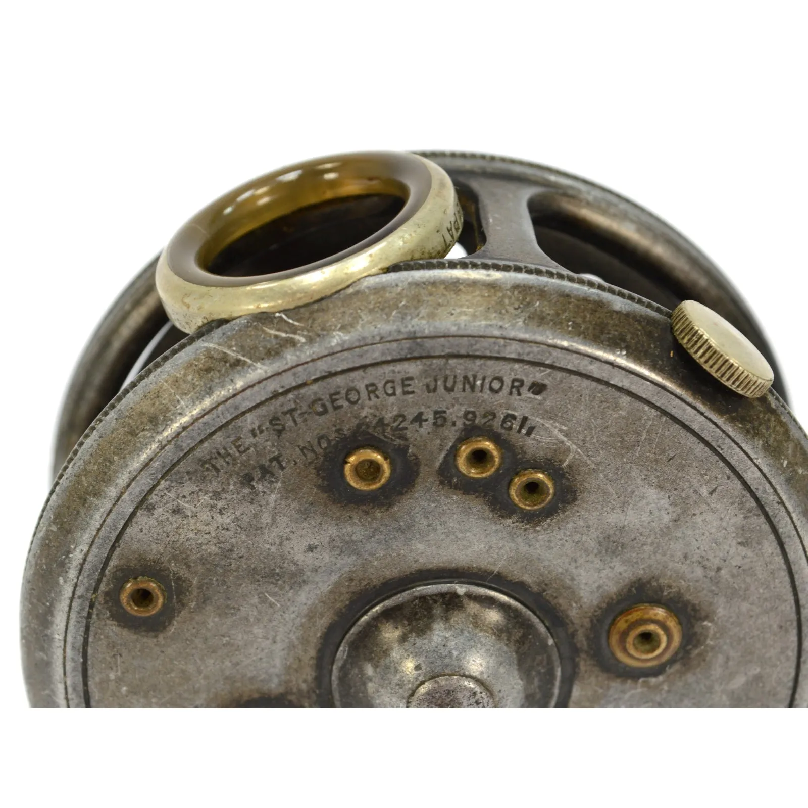 Antique HARDY BROS FLY FISHING REEL Very Rare "ST. GEORGE JUNIOR" England c.1920