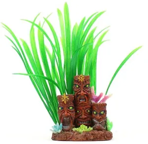 A/ORN 3 TIKIS W/PLANT 22CM