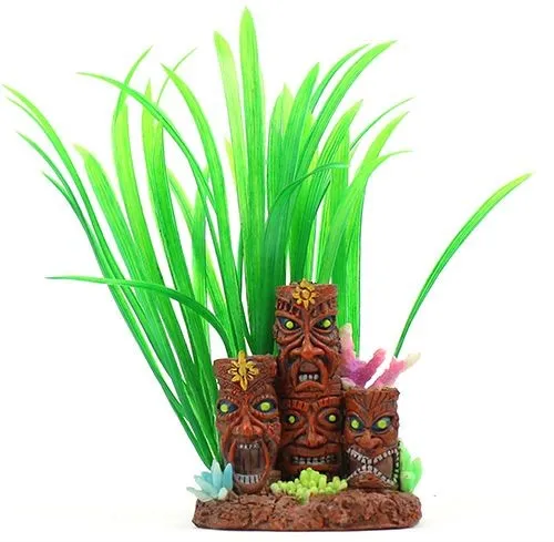 A/ORN 3 TIKIS W/PLANT 22CM