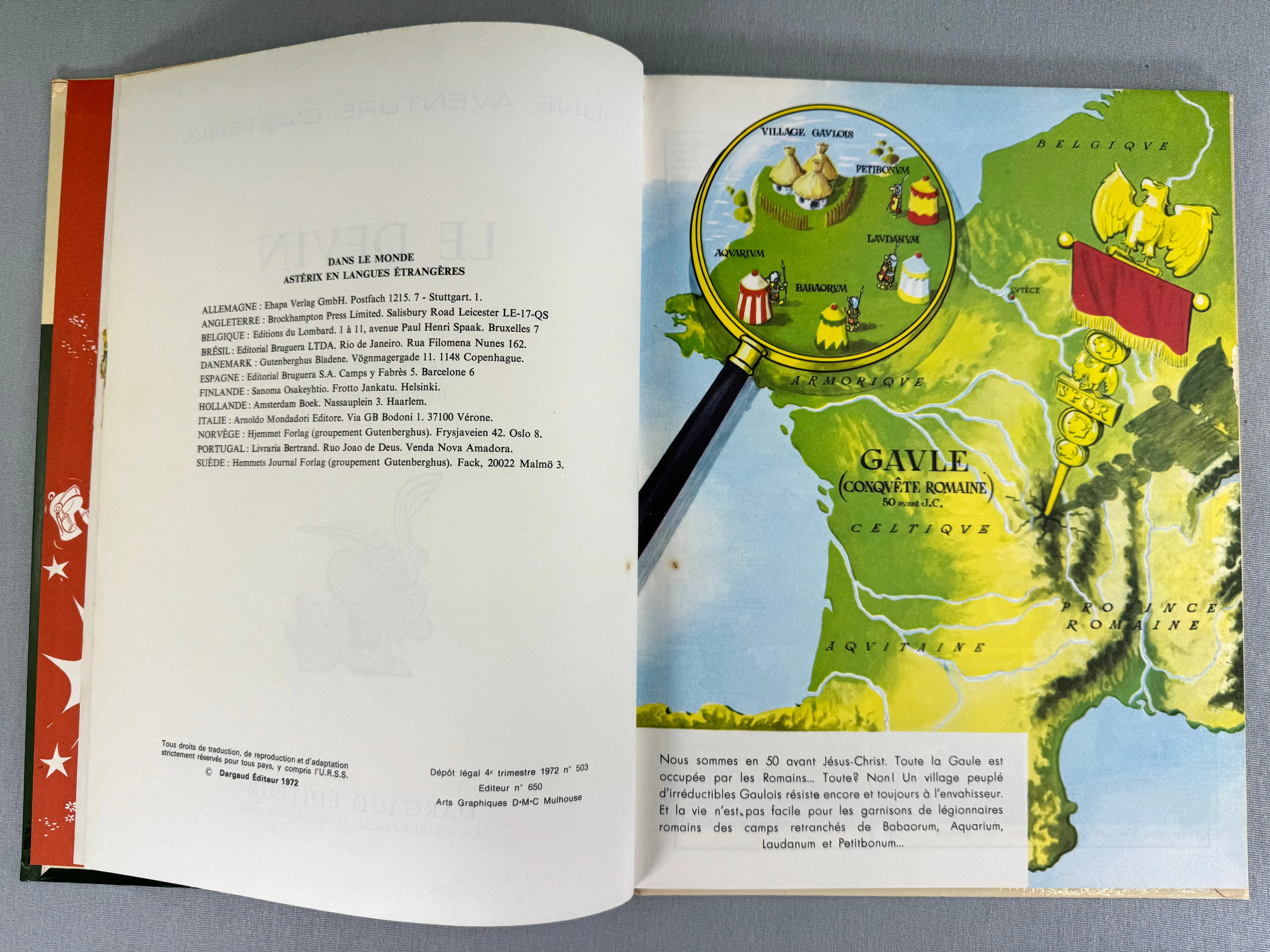 Asterix: Le Devin - Dargaud 1972 1st French Edition Rare HB EO Soothsayer