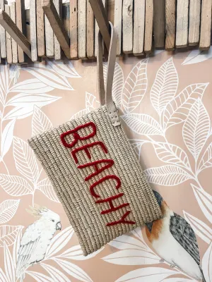 Beachy Raffia Clutch