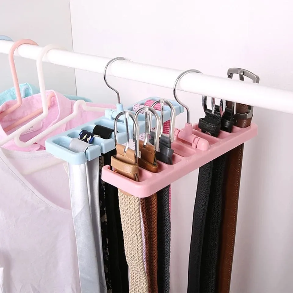 Belt Hanger, 8 Hole Hanger, Multifunctional Hanger, Space Saving Plastic Hanger