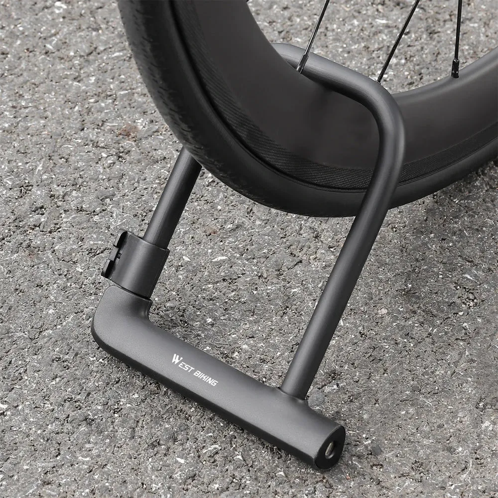 Bike Lock U-Lock Heavy Duty Bicycle Motorcycle Anti-Theft Lock with 2 Keys & Lock Holder for Bike Motorcycle Scooter