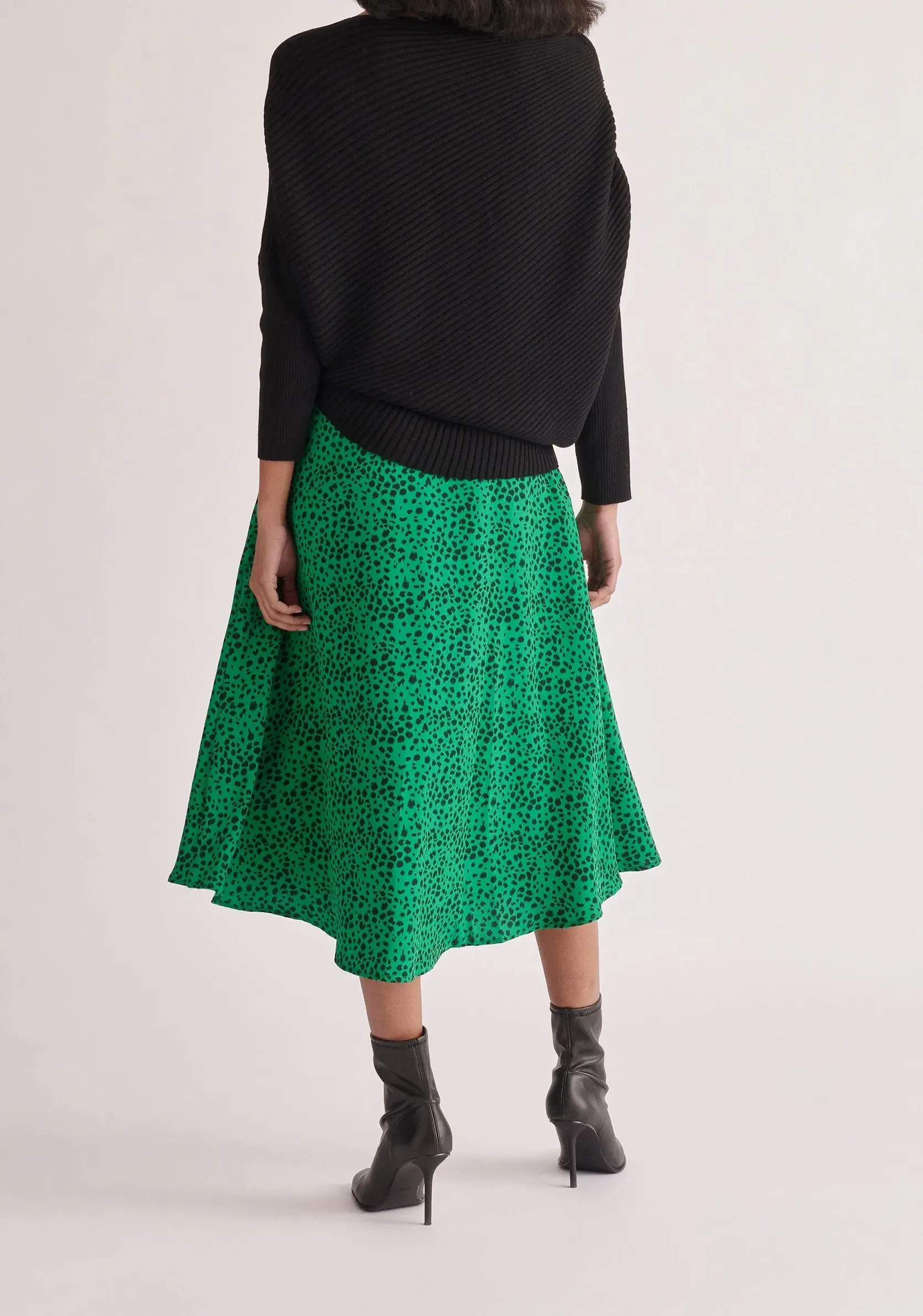Black Draped Knitted Jumper
