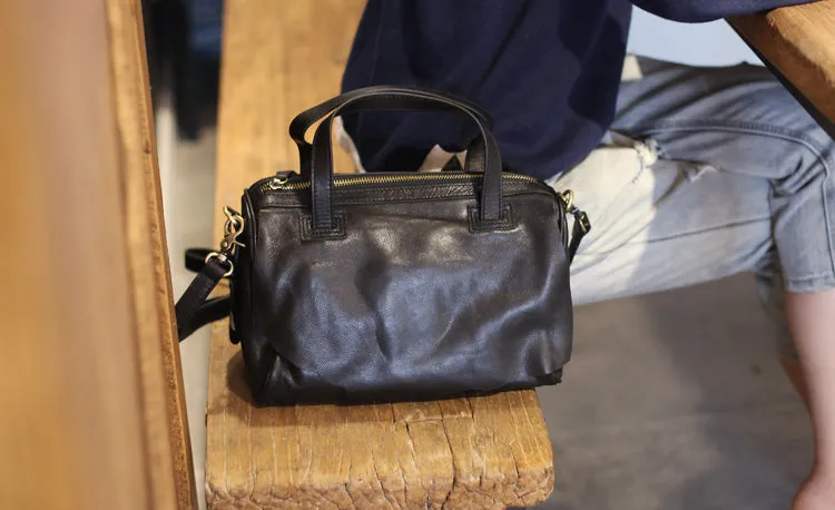 Black Leather Womens Handbags Crossbody Bags Shoulder Bag for Women