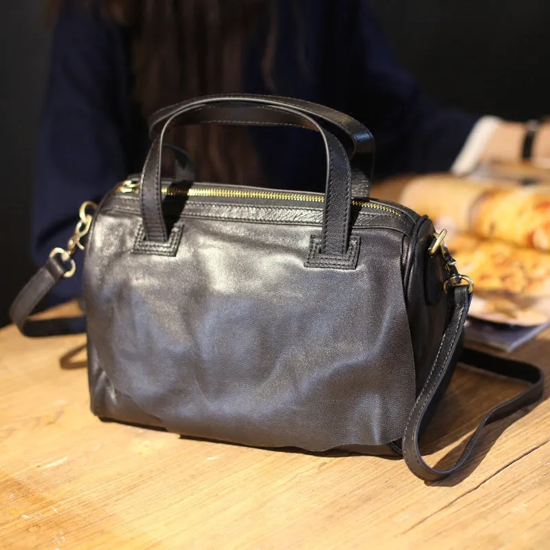Black Leather Womens Handbags Crossbody Bags Shoulder Bag for Women