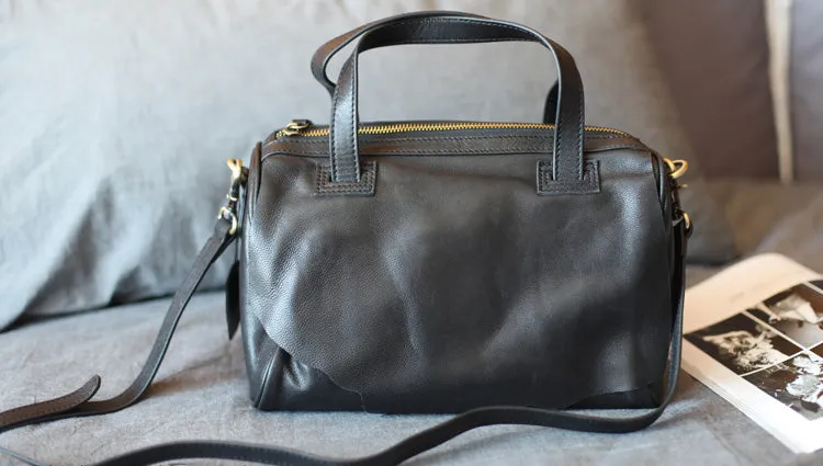 Black Leather Womens Handbags Crossbody Bags Shoulder Bag for Women