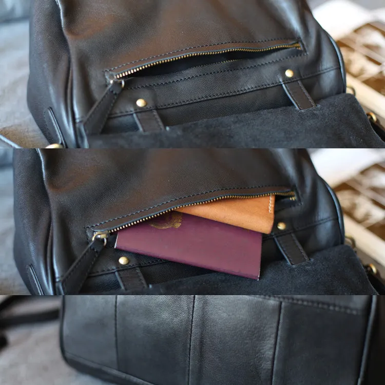 Black Leather Womens Handbags Crossbody Bags Shoulder Bag for Women
