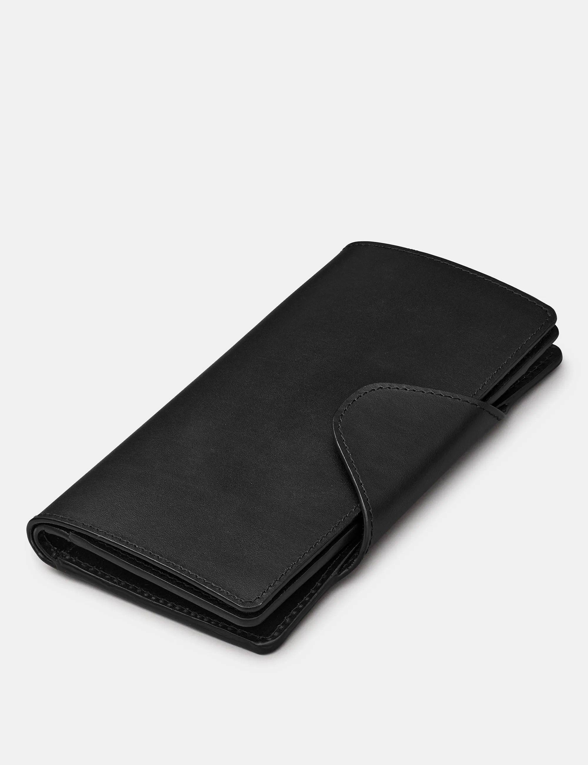 Black Satchel Leather Purse