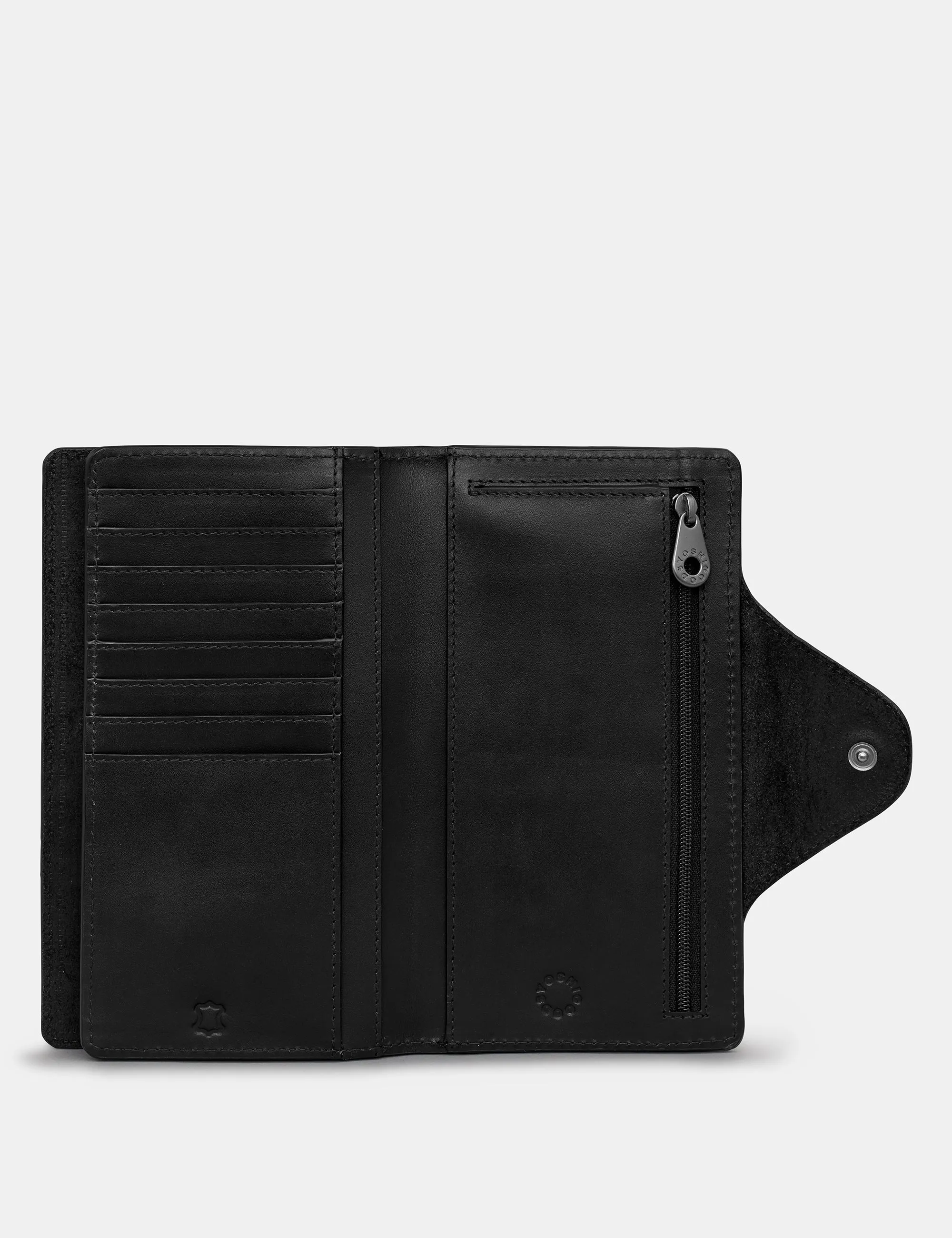 Black Satchel Leather Purse