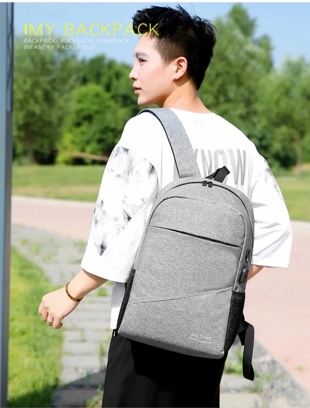 Blue Laptop Backpack For Men & Women Without USB Port 2003-1