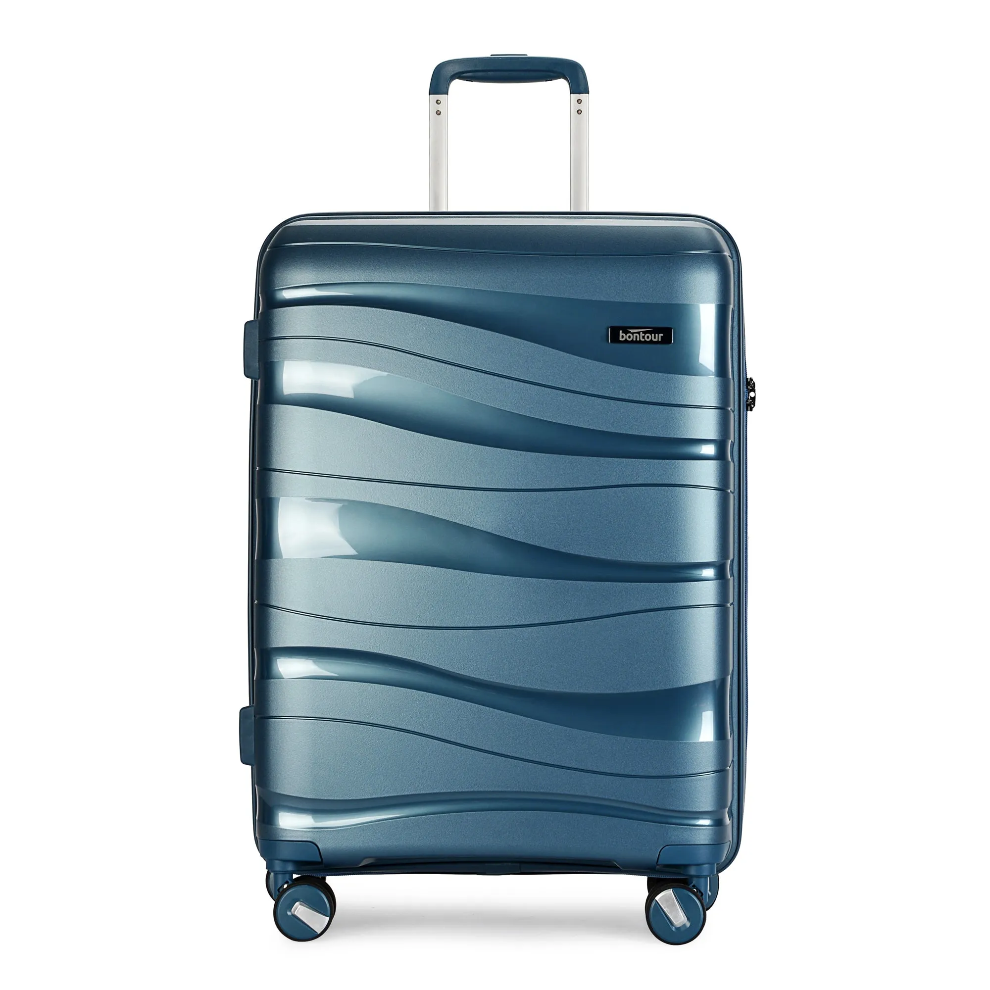 BONTOUR "Flow" 4-wheel suitcase 76x51x31 cm with TSA lock, size L, Ice blue