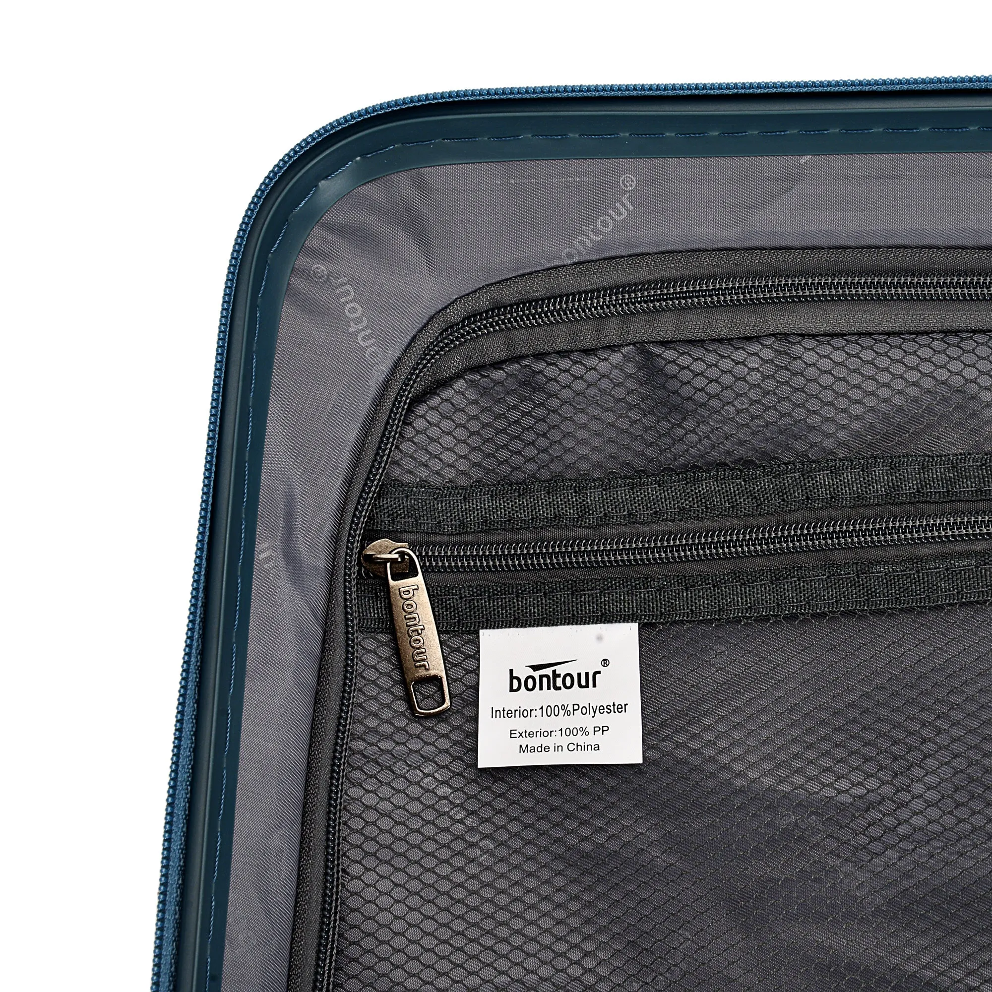 BONTOUR "Flow" 4-wheel suitcase 76x51x31 cm with TSA lock, size L, Ice blue
