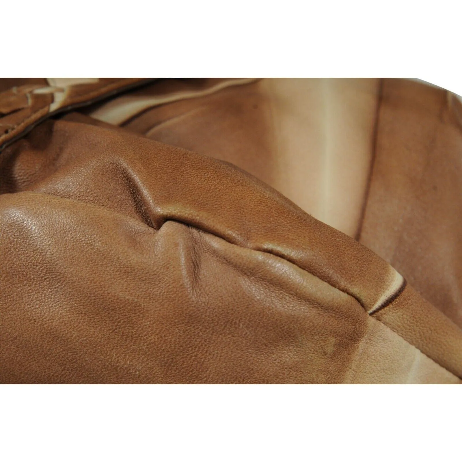 Bottega Veneta Womens Hobo Shoulder Intrecciato Light Brown Tan Leather Bag