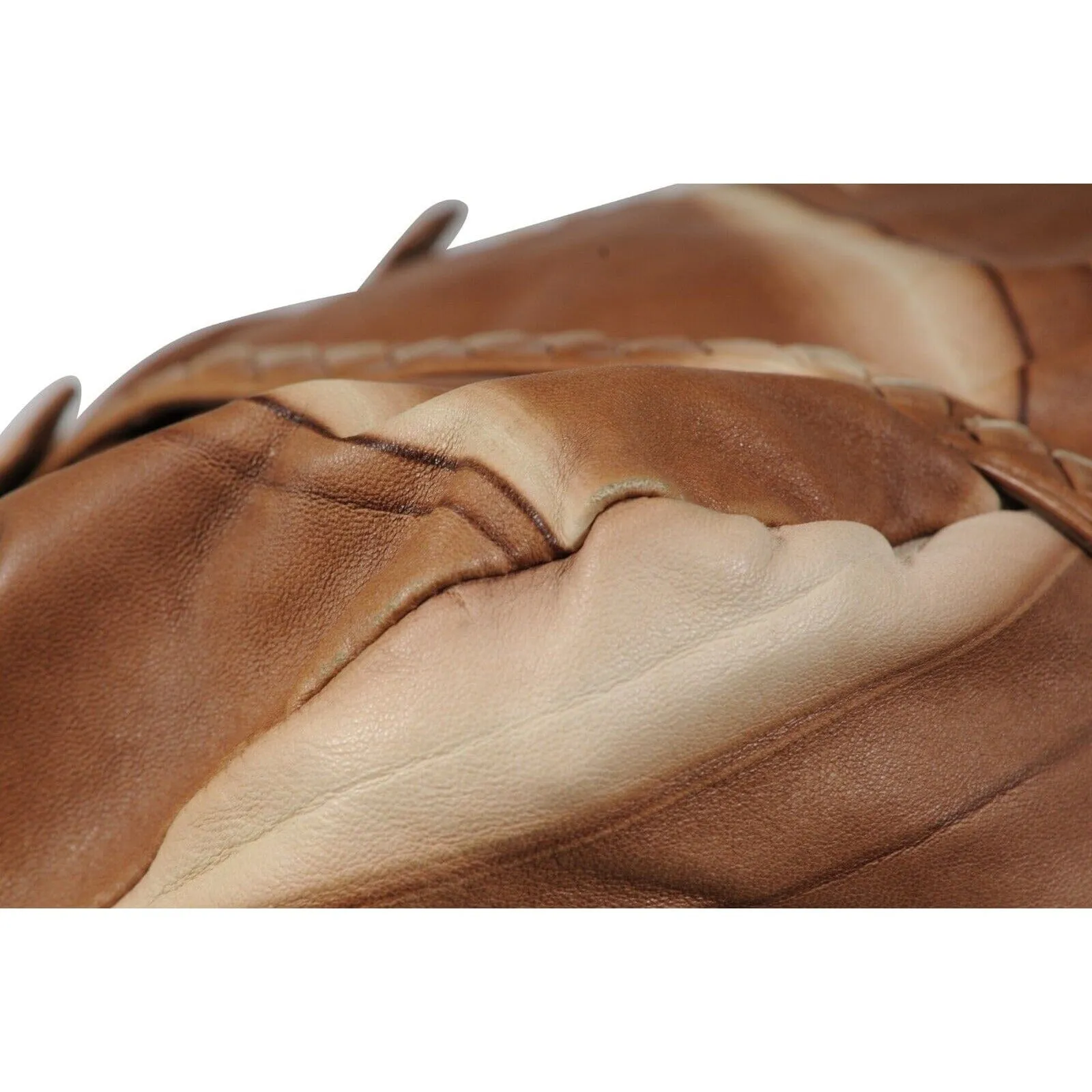 Bottega Veneta Womens Hobo Shoulder Intrecciato Light Brown Tan Leather Bag