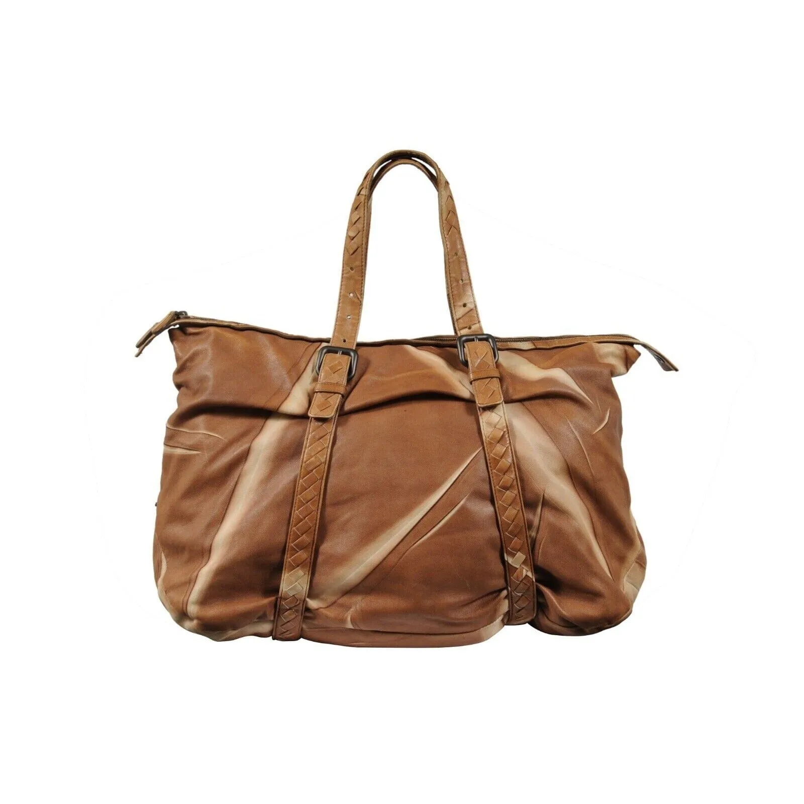 Bottega Veneta Womens Hobo Shoulder Intrecciato Light Brown Tan Leather Bag