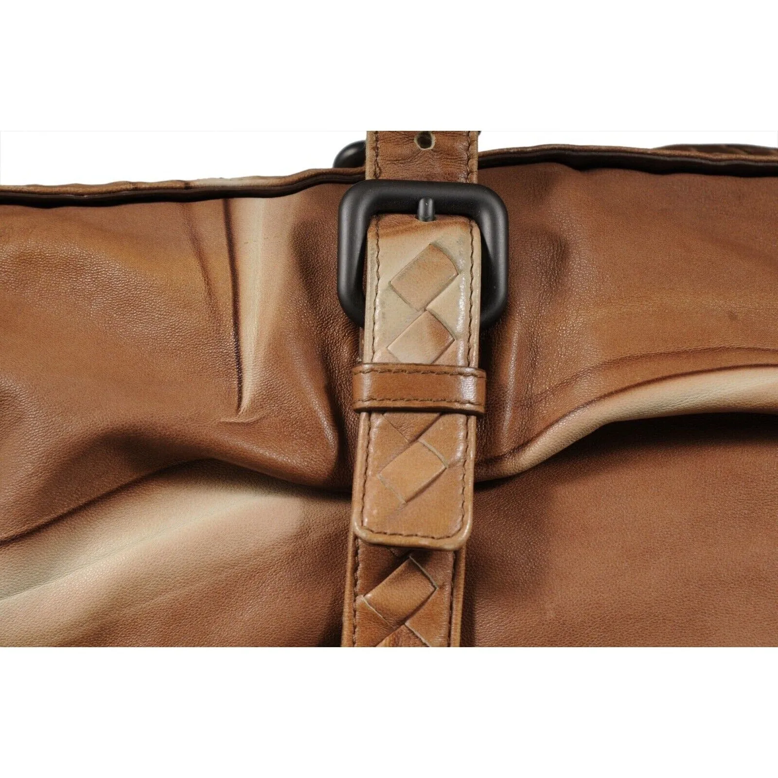 Bottega Veneta Womens Hobo Shoulder Intrecciato Light Brown Tan Leather Bag