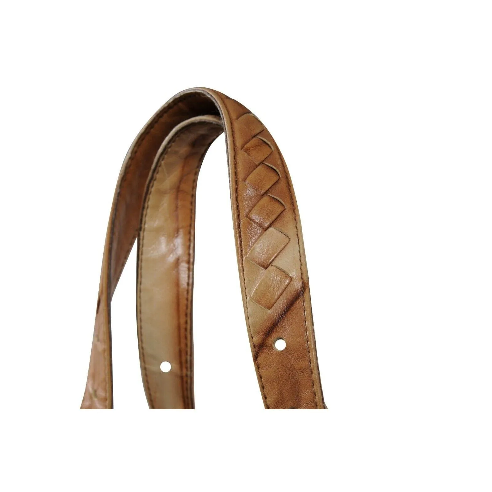 Bottega Veneta Womens Hobo Shoulder Intrecciato Light Brown Tan Leather Bag
