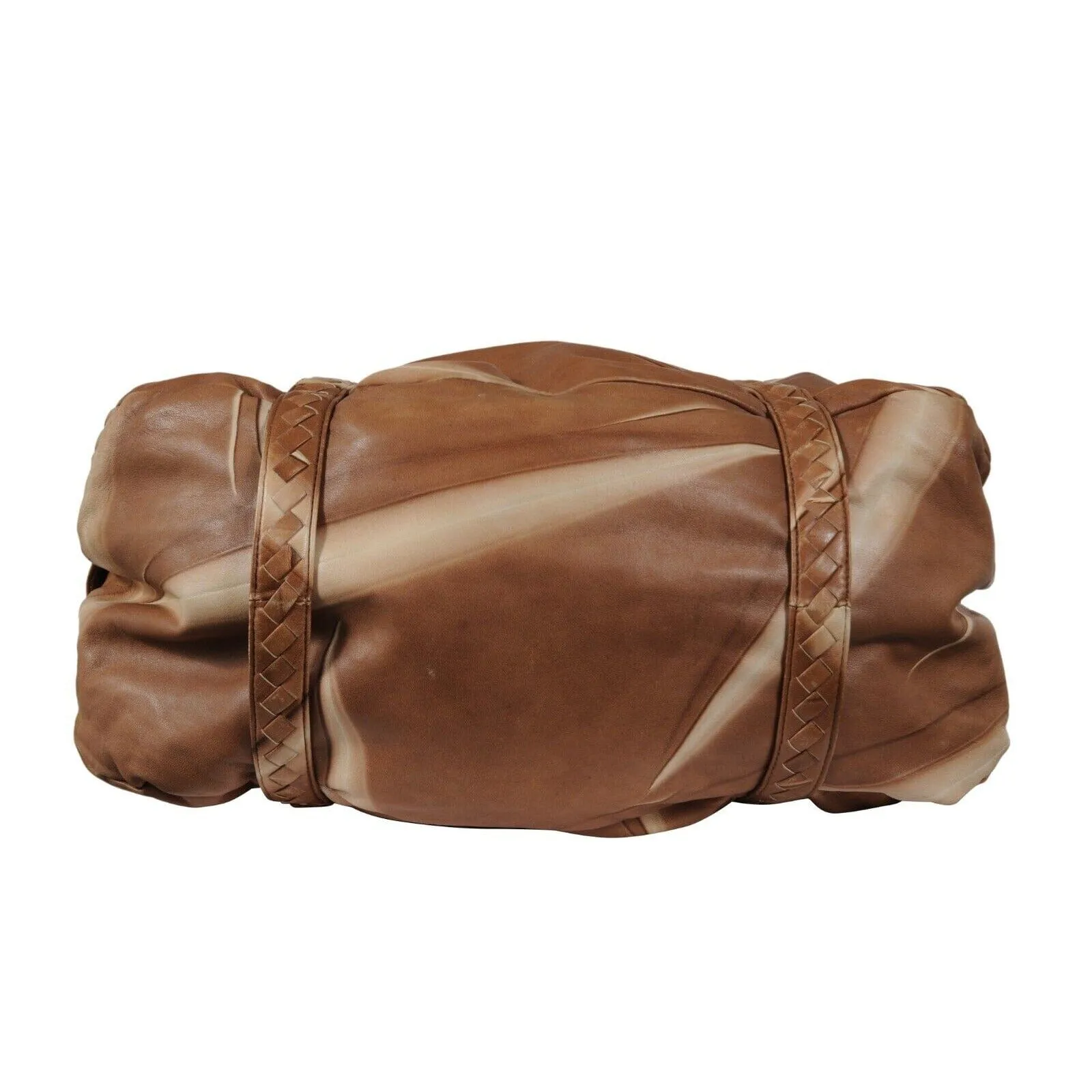Bottega Veneta Womens Hobo Shoulder Intrecciato Light Brown Tan Leather Bag