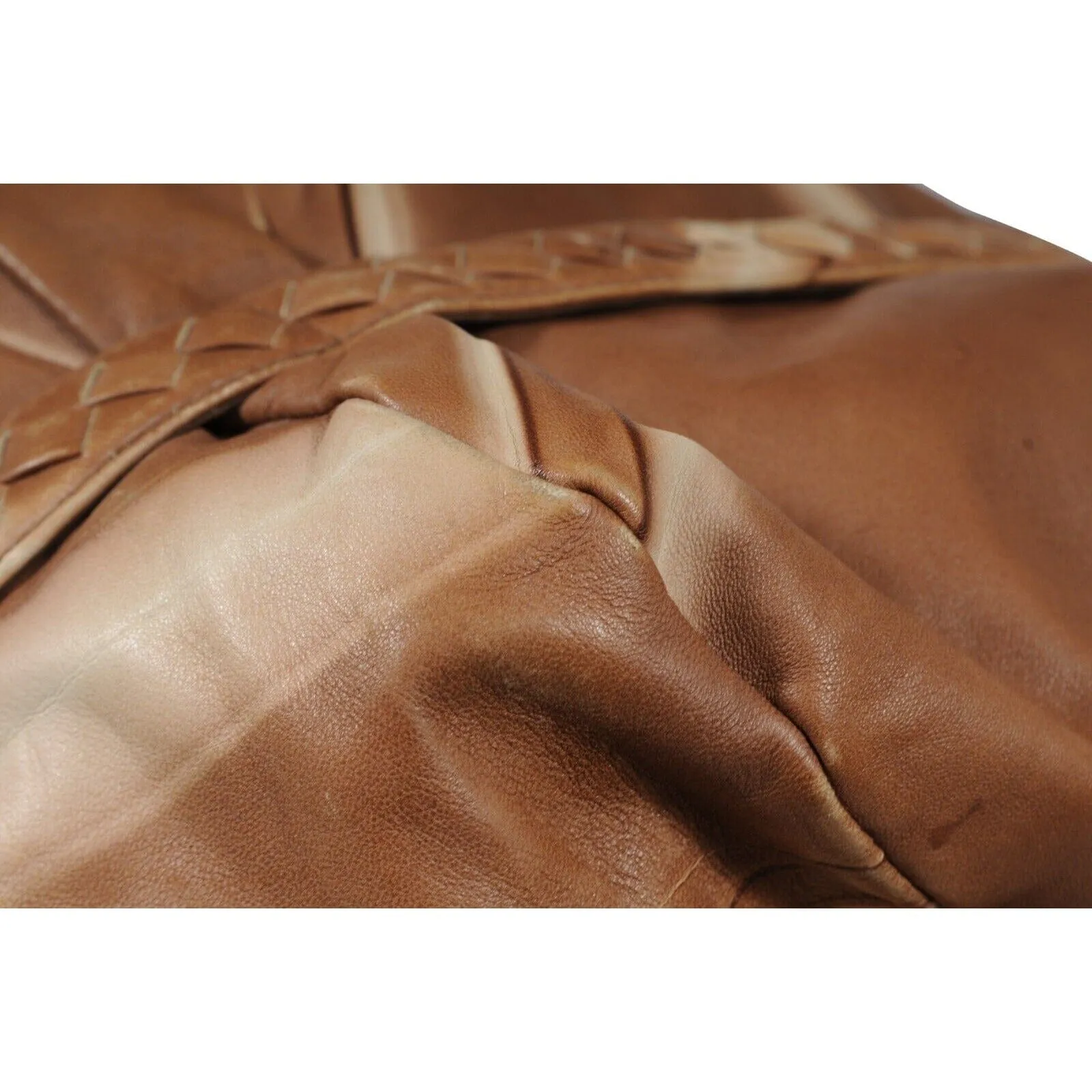 Bottega Veneta Womens Hobo Shoulder Intrecciato Light Brown Tan Leather Bag
