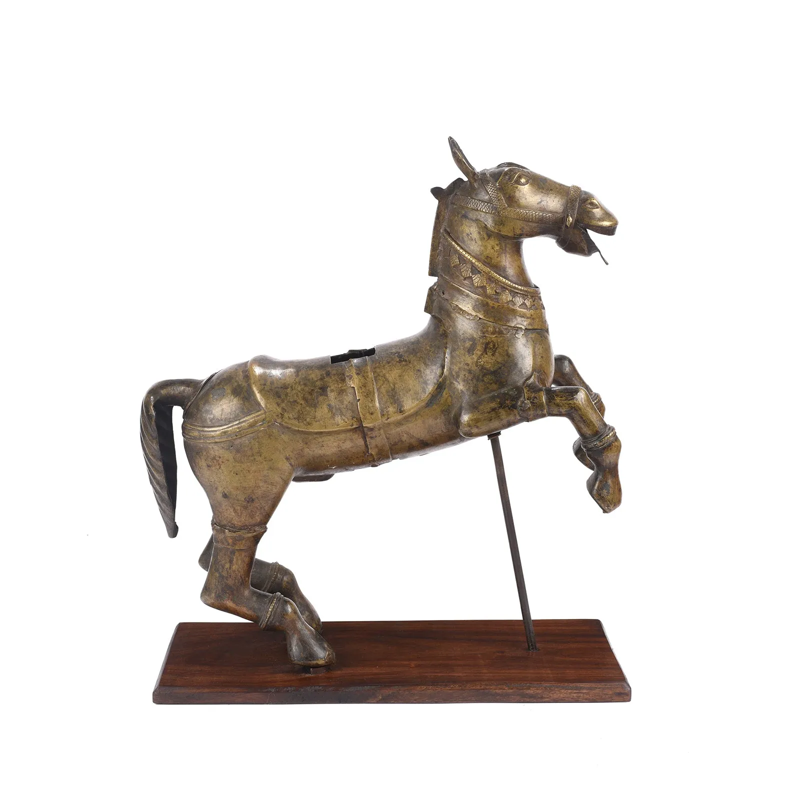 Bronze Utsava Murti Horse From Karnataka - 19th Century