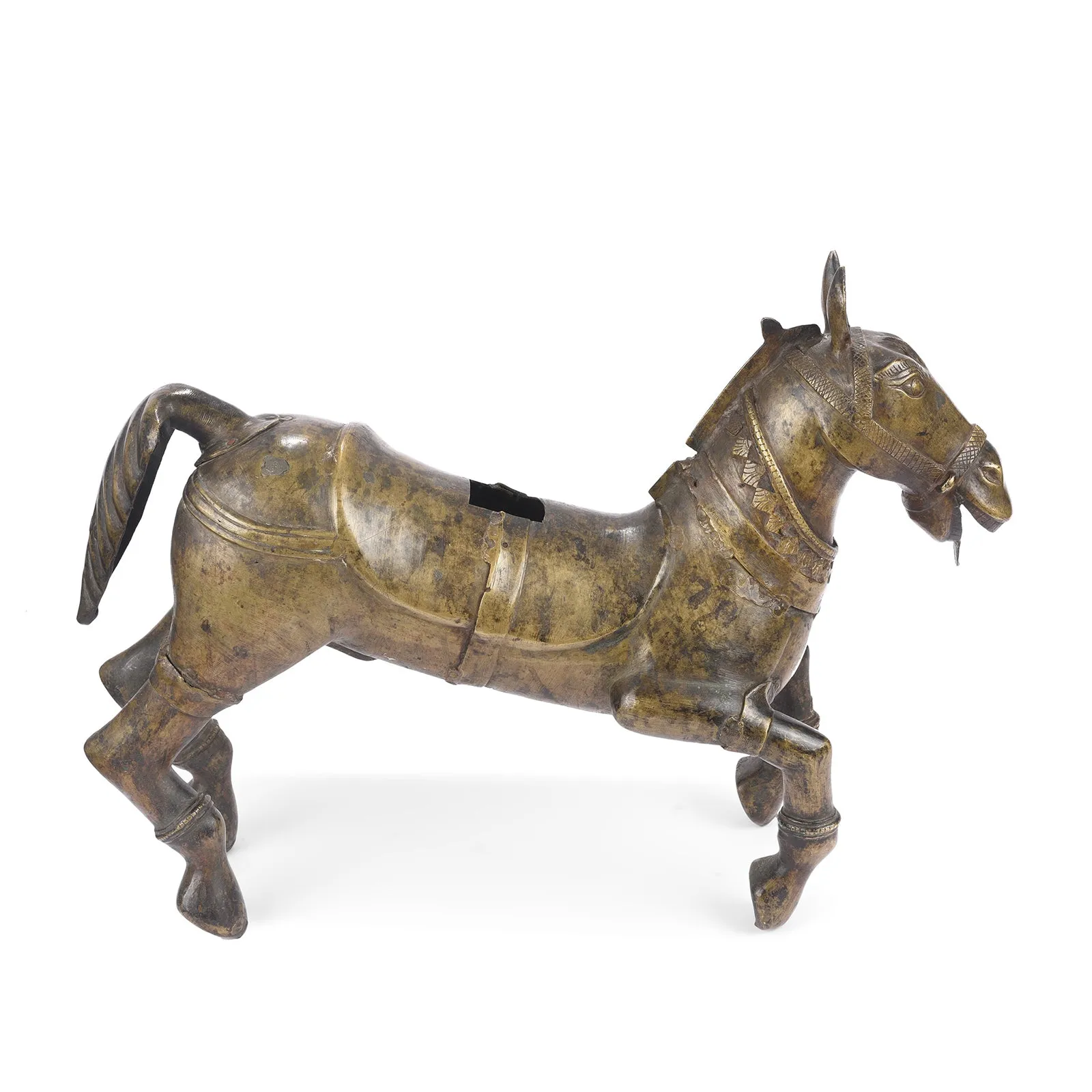 Bronze Utsava Murti Horse From Karnataka - 19th Century
