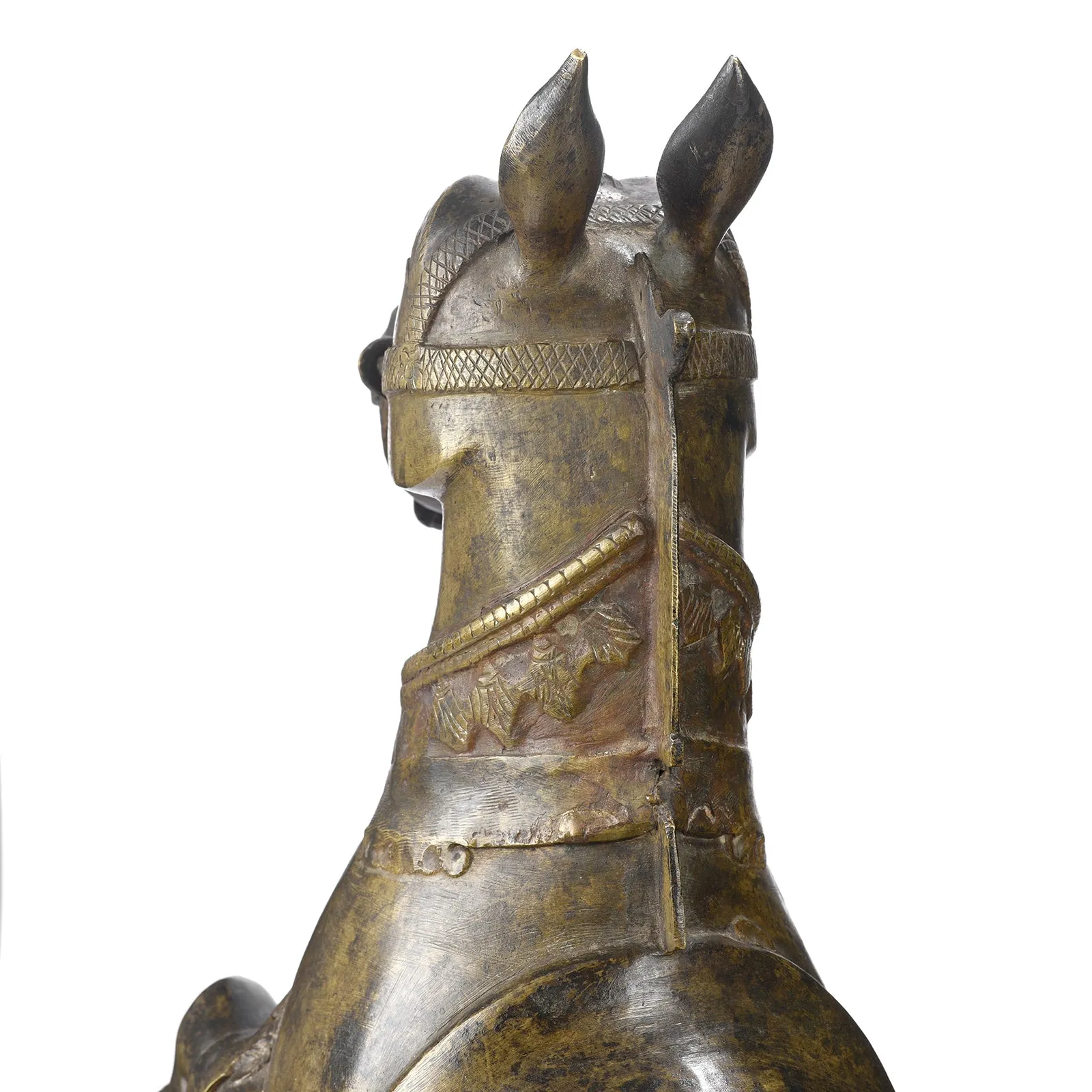 Bronze Utsava Murti Horse From Karnataka - 19th Century