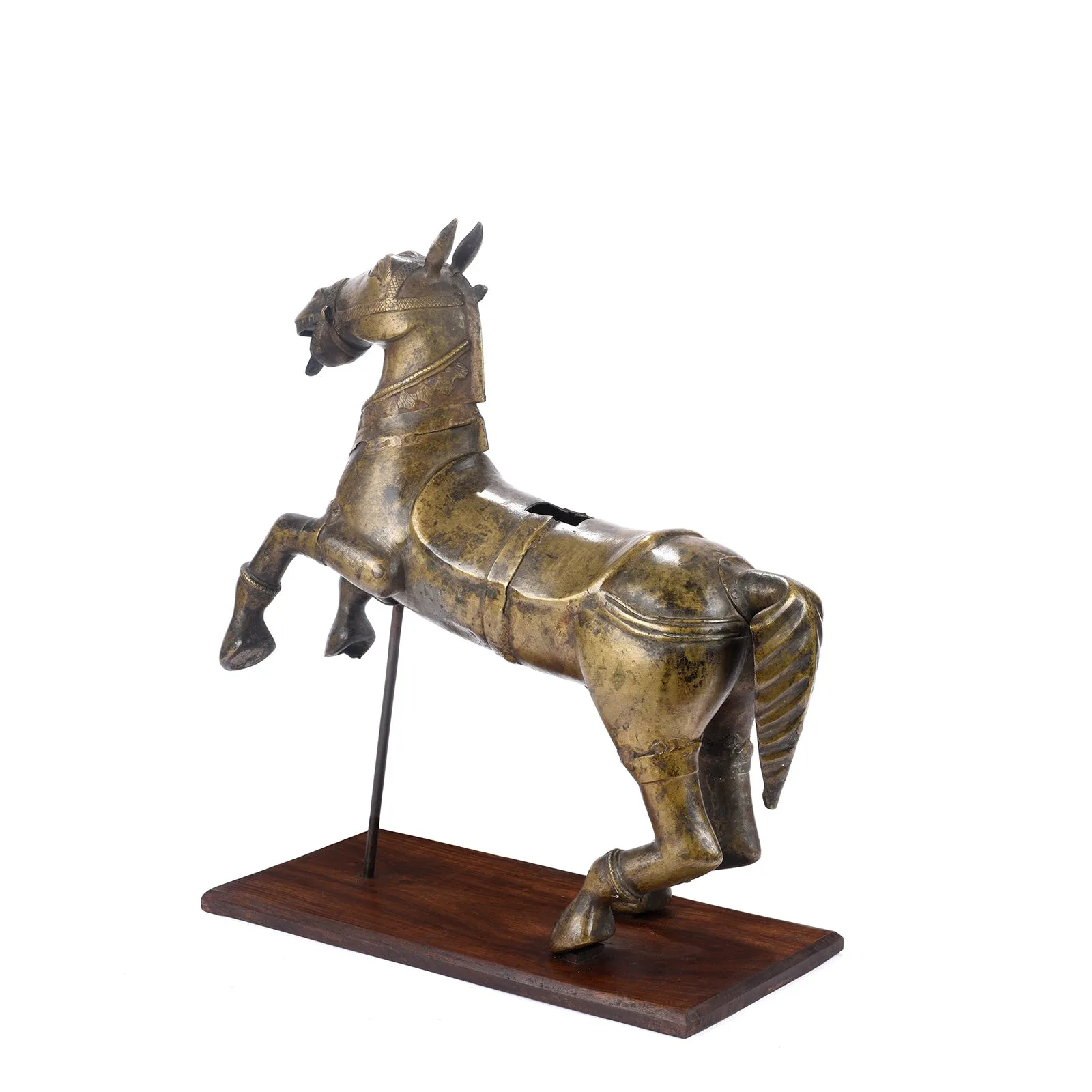 Bronze Utsava Murti Horse From Karnataka - 19th Century