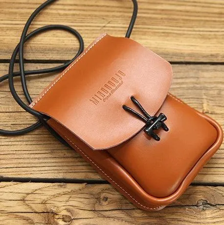 Brown Leather Phone Crossbody Bag Womens Cell Phone Crossbody Bag Crossbody Bag Small Leather