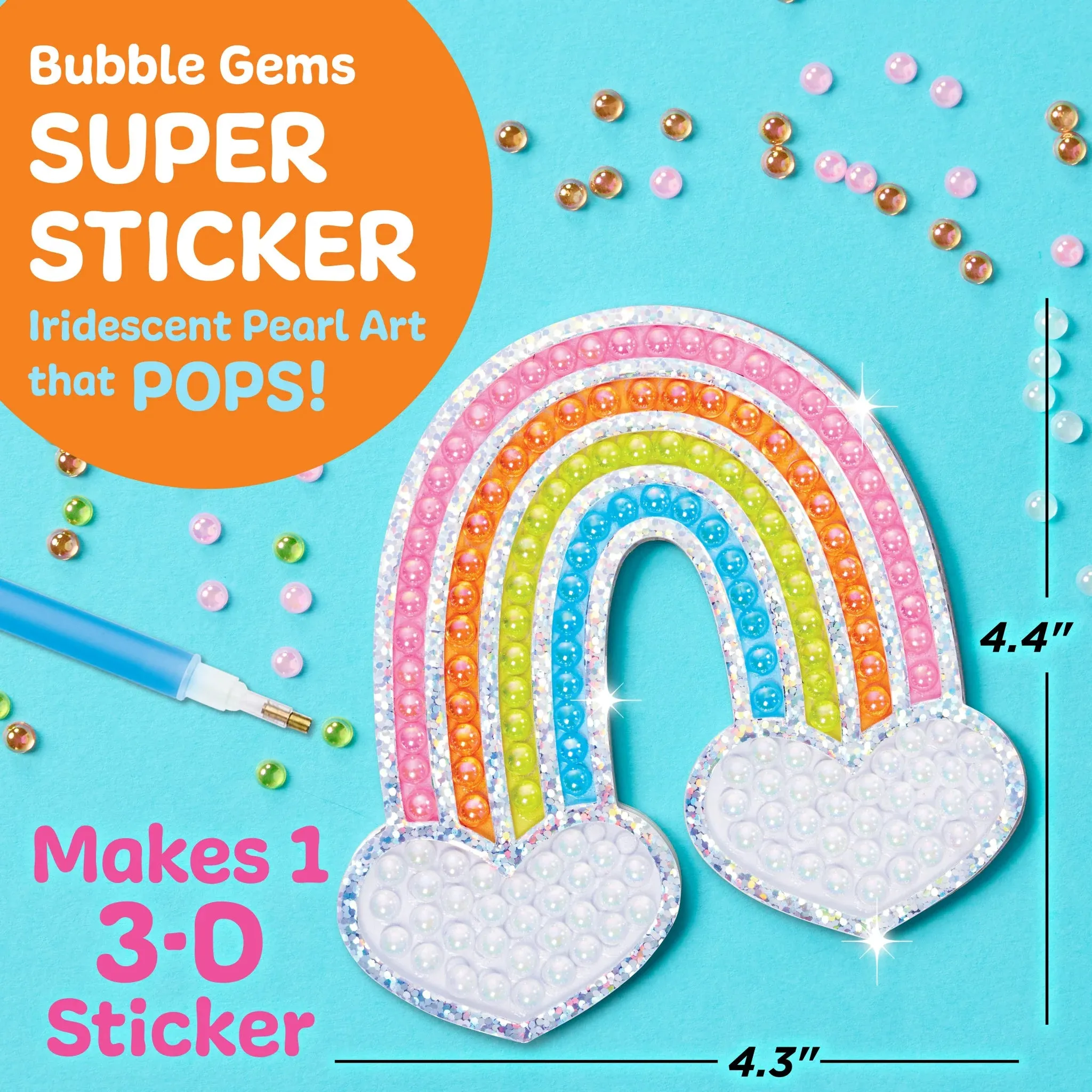 Bubble Gem Super Sticker Rainbow