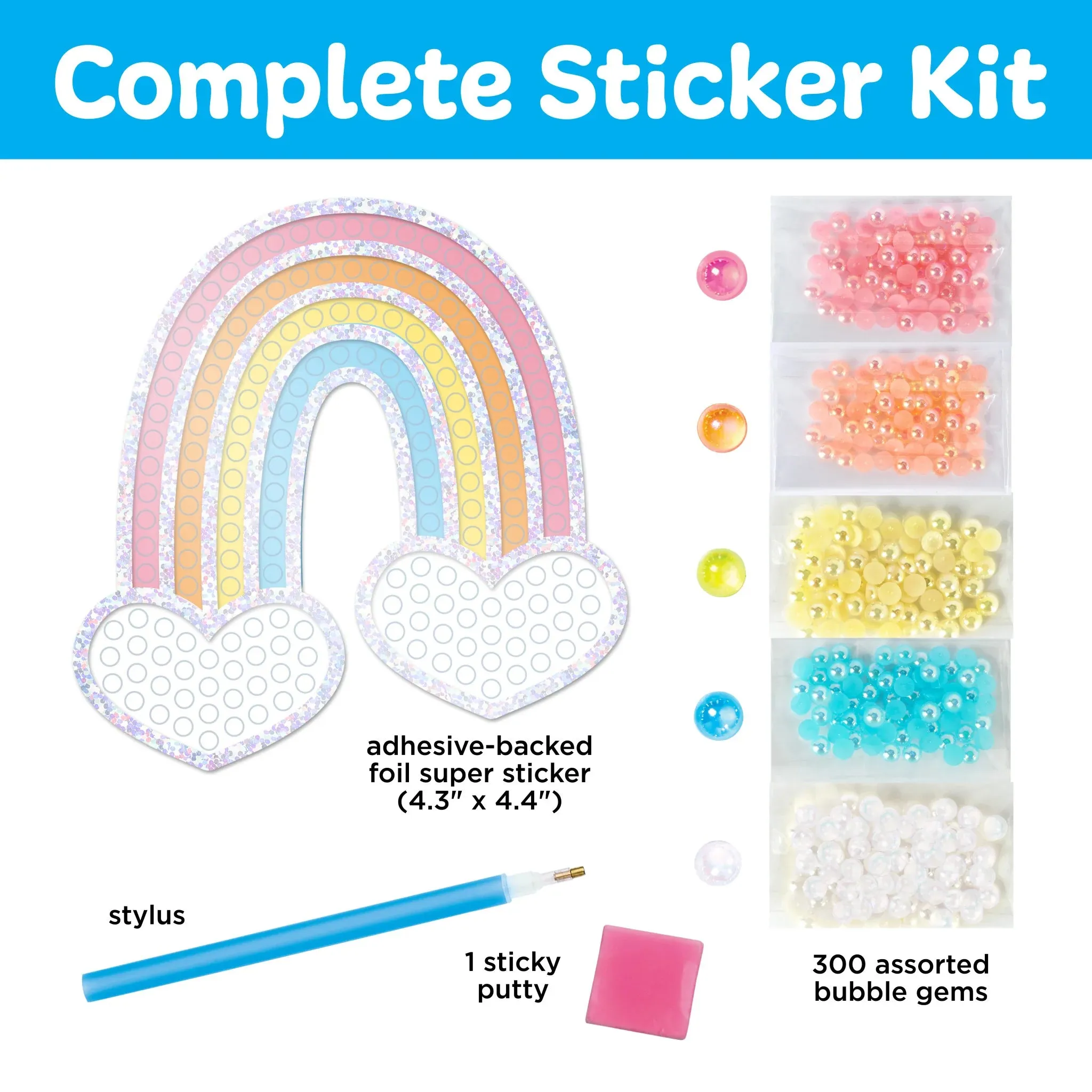 Bubble Gem Super Sticker Rainbow