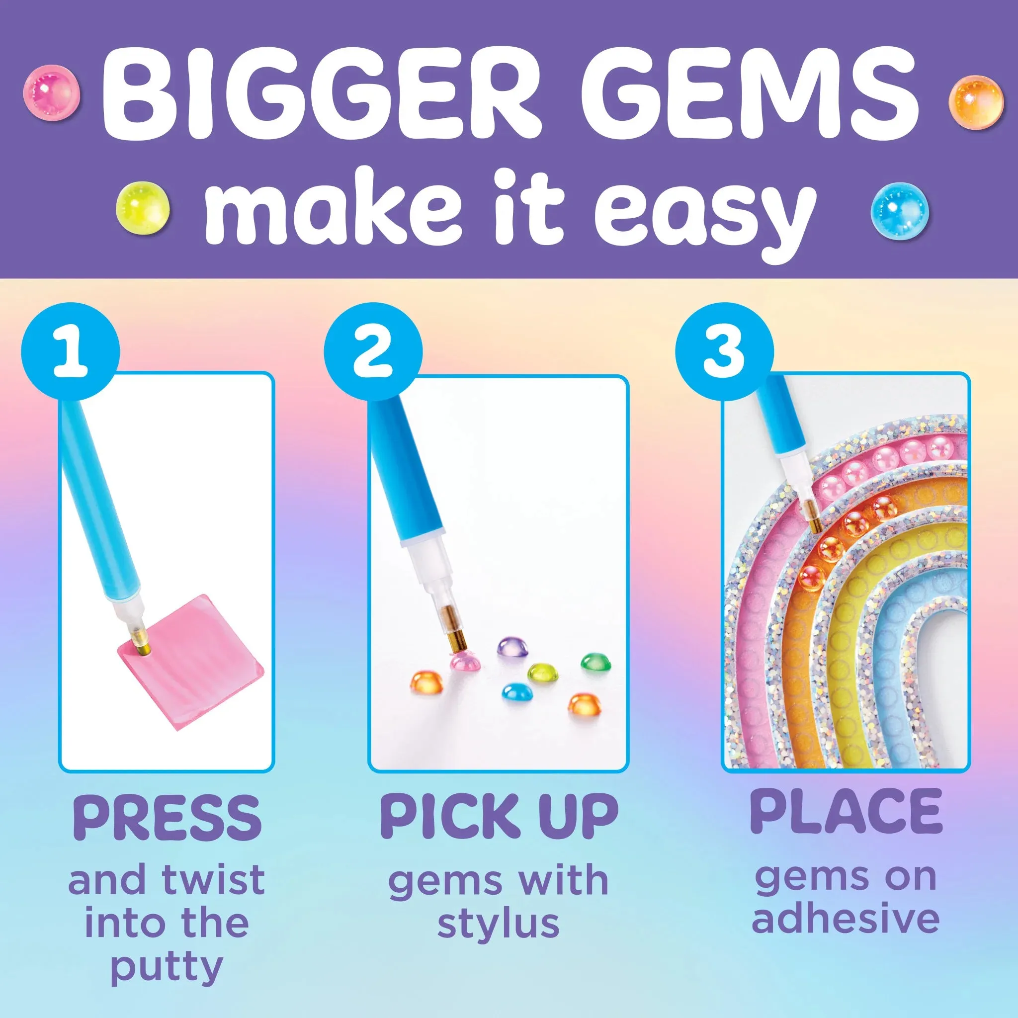 Bubble Gem Super Sticker Rainbow