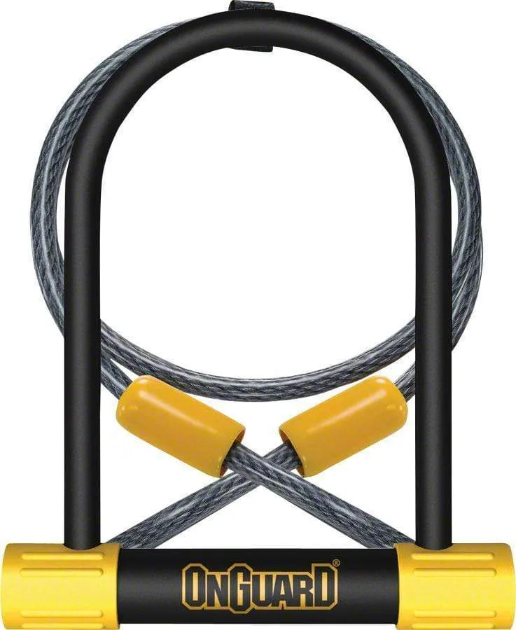 BullDog Series U-Lock - 4.5 x 9", Keyed, Black, Includes 4' cable and bracket