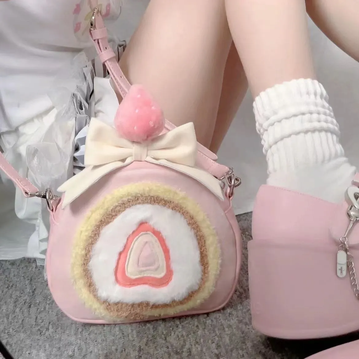 Cake Bow Backpack Crossbody Bag K19286