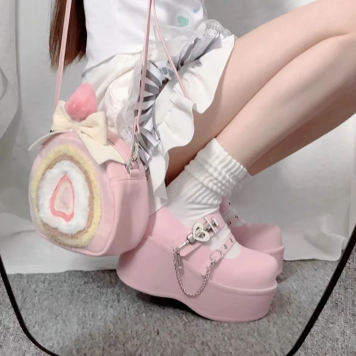 Cake Bow Backpack Crossbody Bag K19286