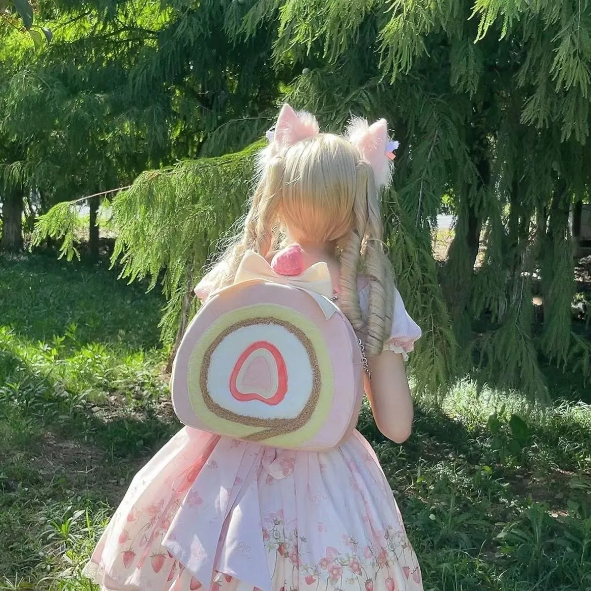 Cake Bow Backpack Crossbody Bag K19286
