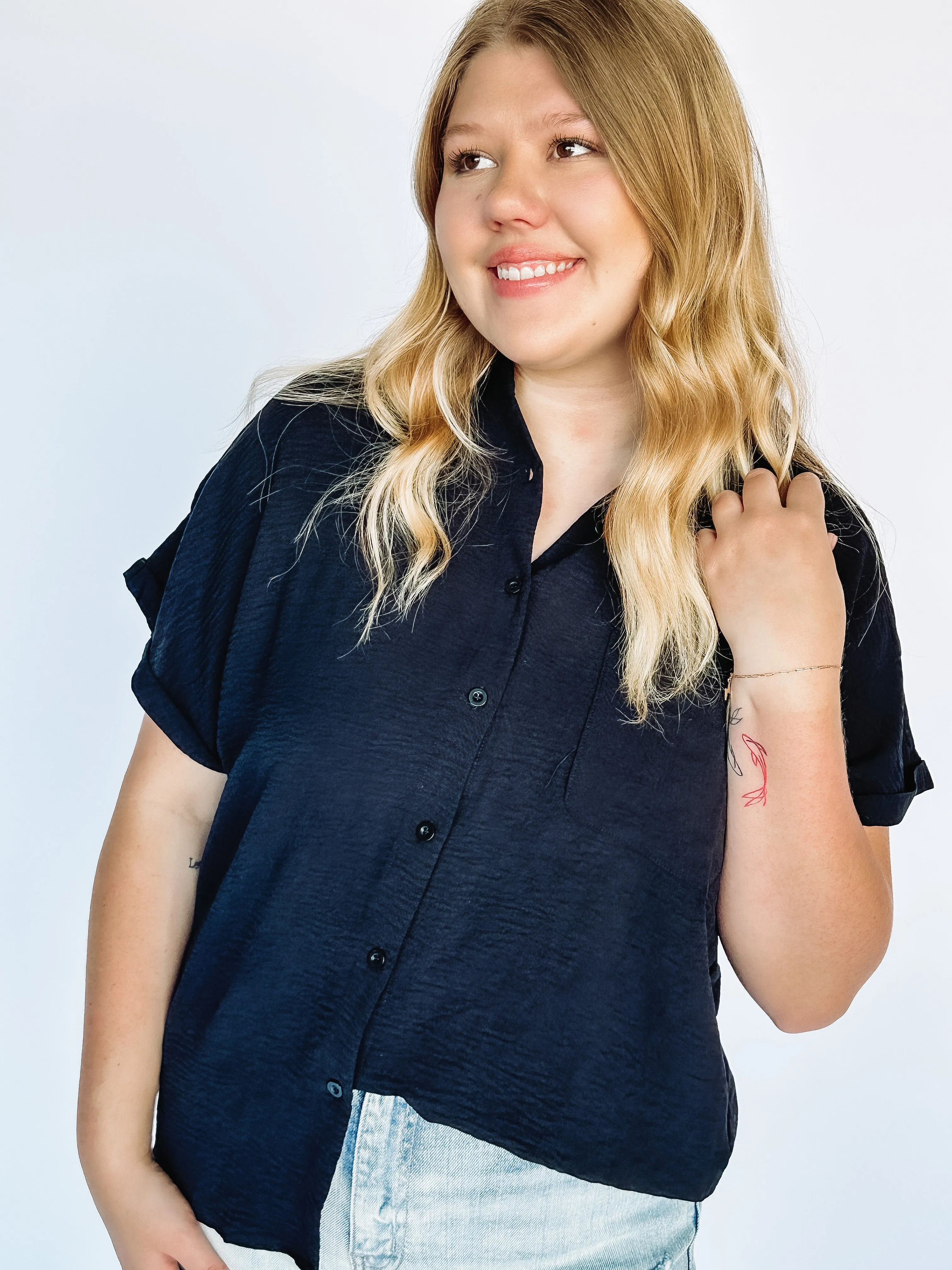 Celine Basic Button Up Blouse