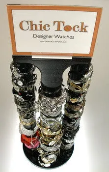 CHTDIS2 - 4-Post Black Metal Spinner (Holds 56 Watches)