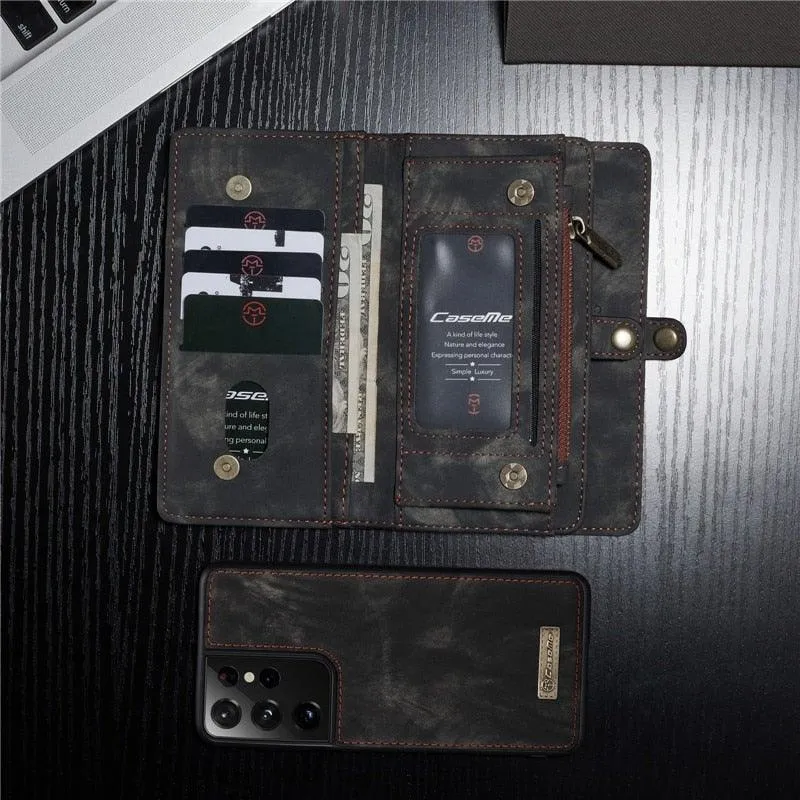 Circa Leather Flip Wallet Galaxy Case