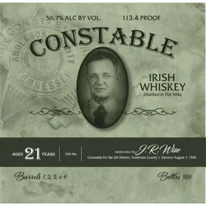 Constable 21 Year Old Irish Whiskey