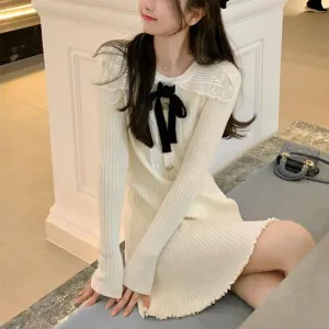 Cozy Lassie    Dress Kawaii Academia Y2K Cottagecore Coquette Fairycore Dollette Princesscore