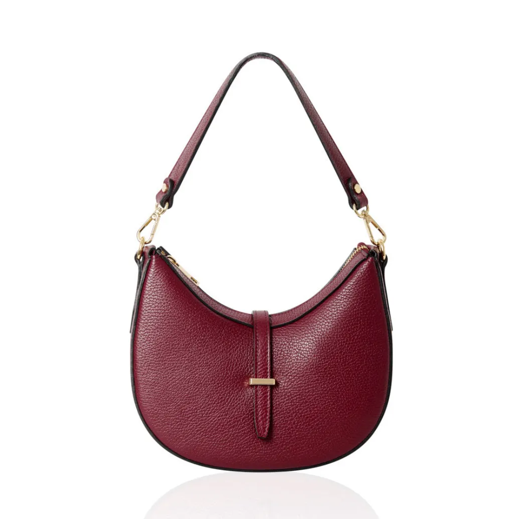 Crescent Shoulder/Crossbody Bag | Burgundy