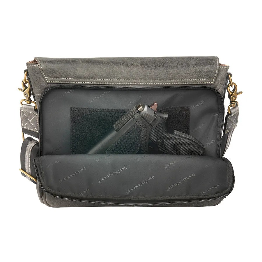 Crossbody Messenger Bag, Distressed Buffalo