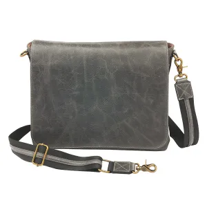 Crossbody Messenger Bag, Distressed Buffalo